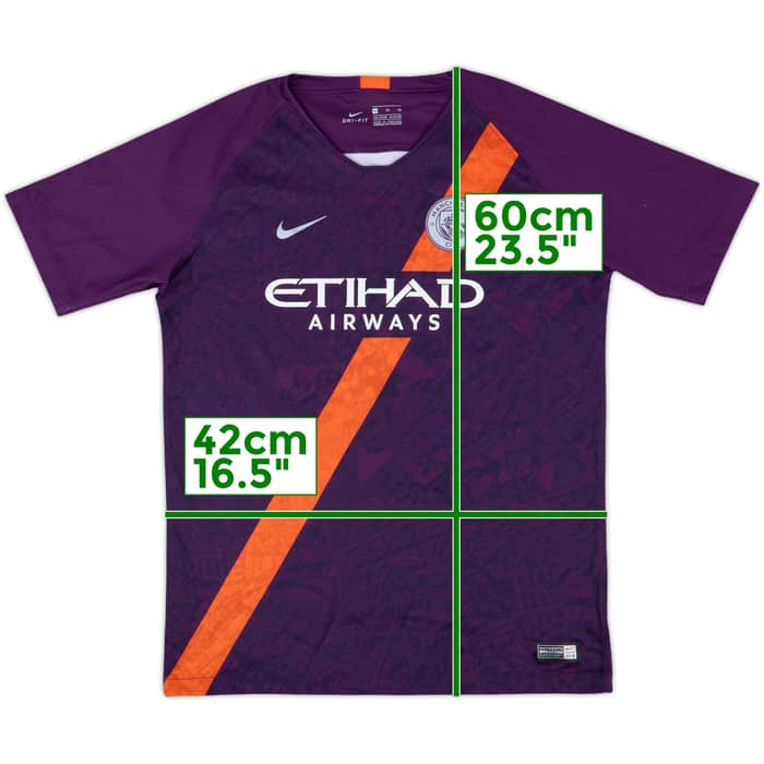 2018-19 Manchester City Third Shirt - 9/10 - (XL.Boys)