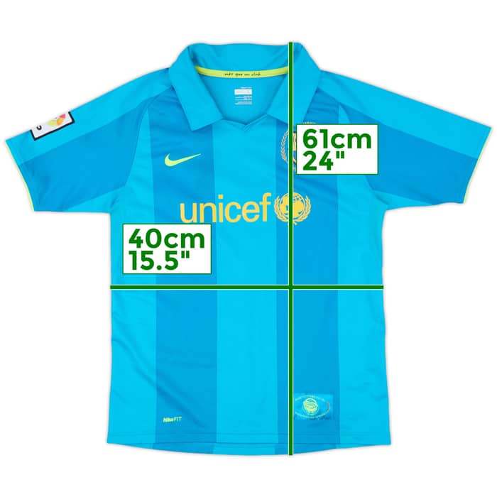 2007-09 Barcelona Away Shirt - 8/10 - (L.Boys)