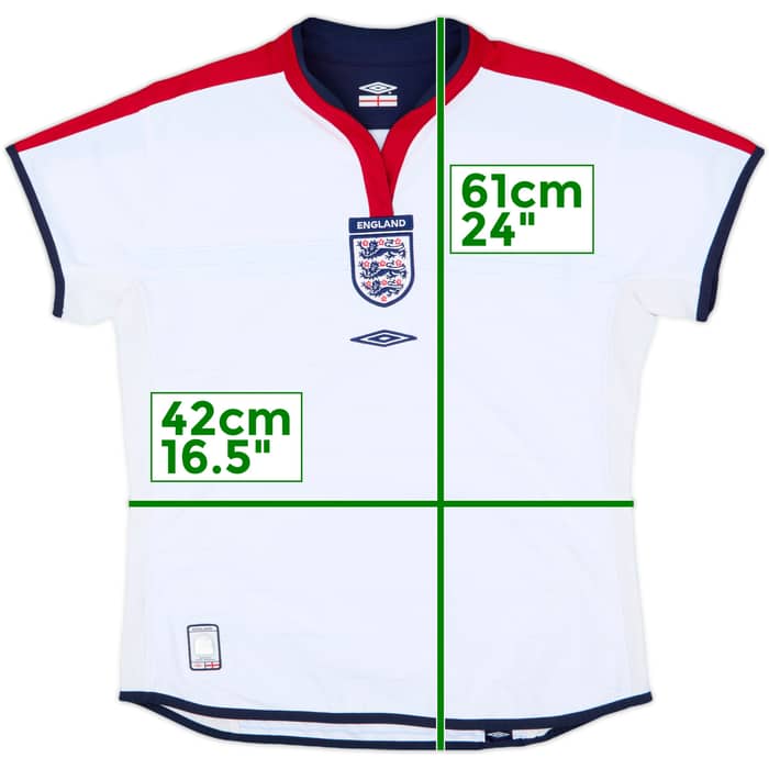 2003-05 England Home Shirt - 8/10 - (Women's M)