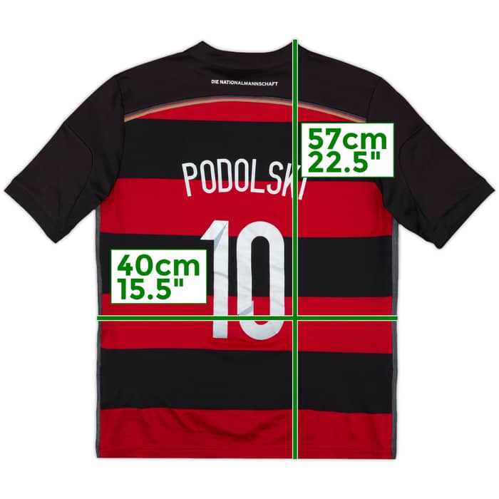 2014-15 Germany Away Shirt Podolski #10 - 7/10 - (L.Boys)