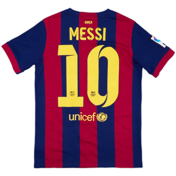 2014-15 Barcelona Home Shirt Messi #10 - 8/10 - (L.Boys)