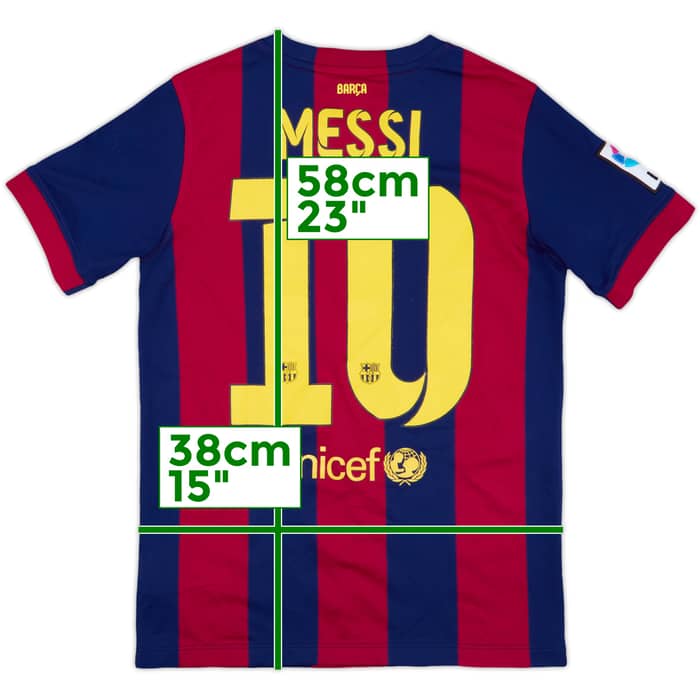 2014-15 Barcelona Home Shirt Messi #10 - 8/10 - (L.Boys)