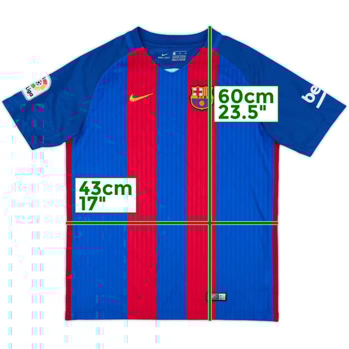 2016-17 Barcelona Home Shirt - 9/10 - (XL.Boys)