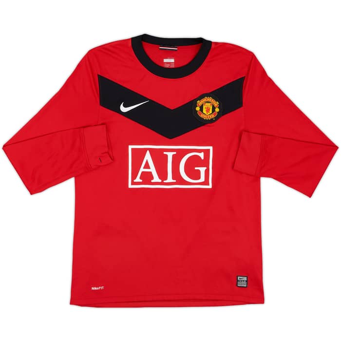 2009-10 Manchester United Home L/S Shirt Rooney #10 - 7/10 - (S)