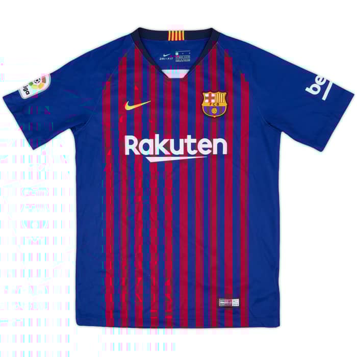 2018-19 Barcelona Home Shirt - 9/10 - (L.Boys)