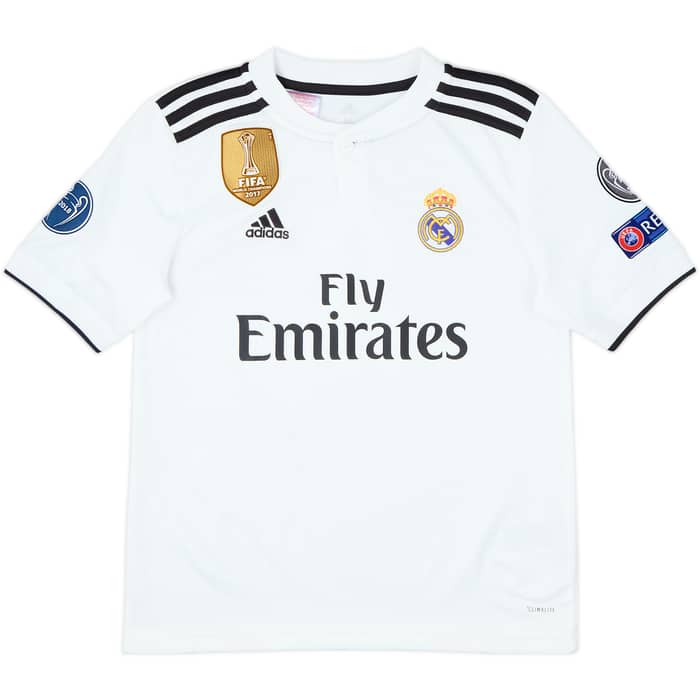 2018-19 Real Madrid Home Shirt Bale #11 - 10/10 - (M.Boys)