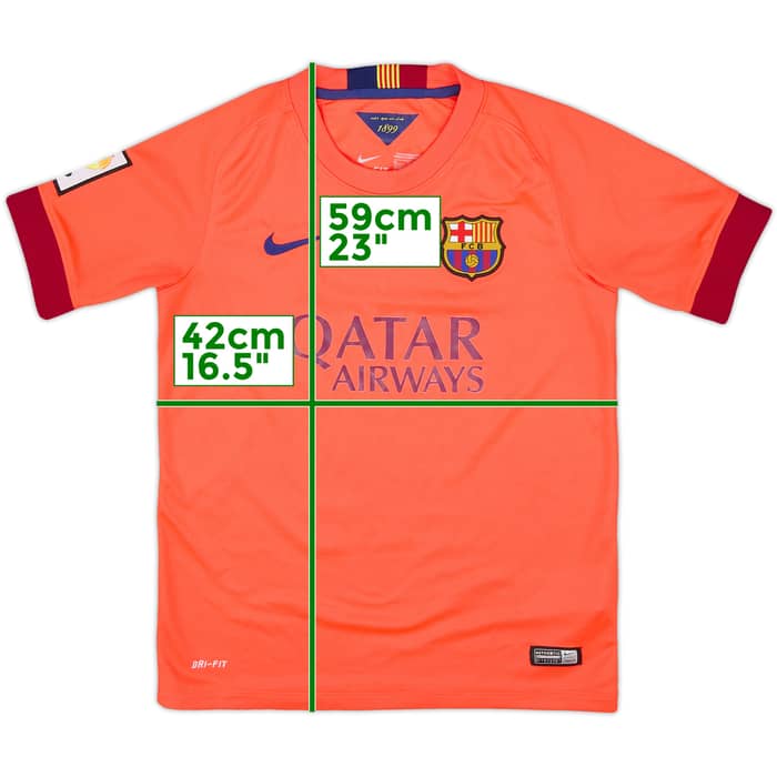 2014-15 Barcelona Away Shirt - 10/10 - (M.Boys)