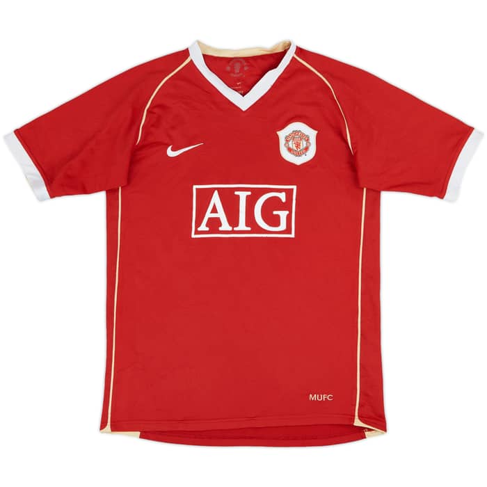 2006-07 Manchester United Home Shirt Rooney #8 - 7/10 - (XL.Boys)