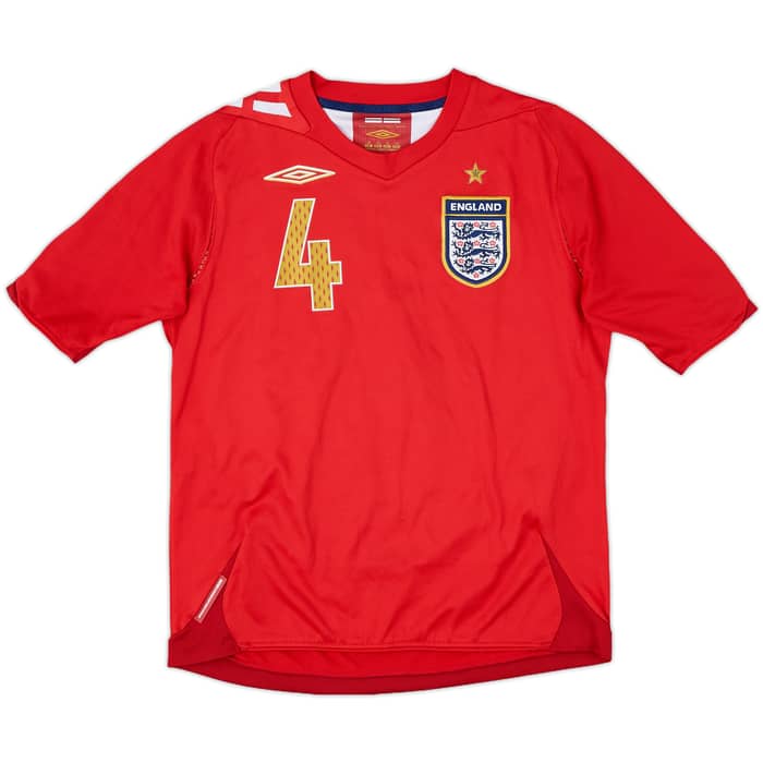 2006-08 England Away Shirt Gerrard #4 - 7/10 - (S.Boys)