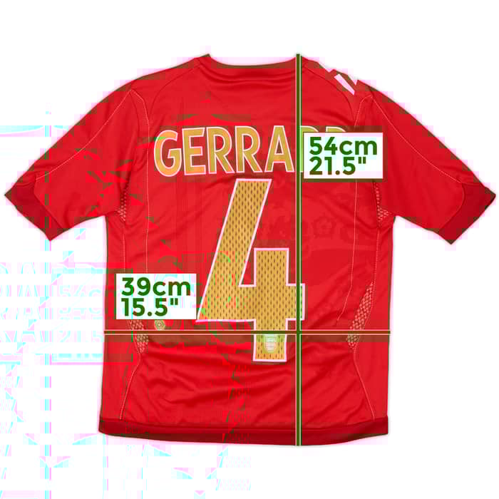 2006-08 England Away Shirt Gerrard #4 - 7/10 - (S.Boys)