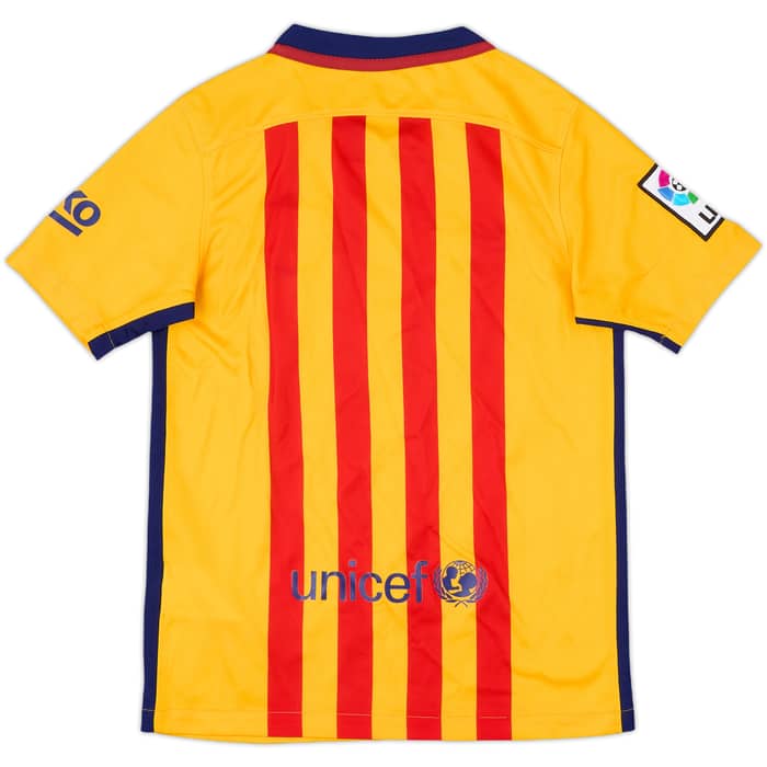2015-16 Barcelona Away Shirt - 8/10 - (S.Boys)