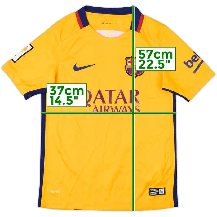2015-16 Barcelona Away Shirt - 8/10 - (S.Boys)