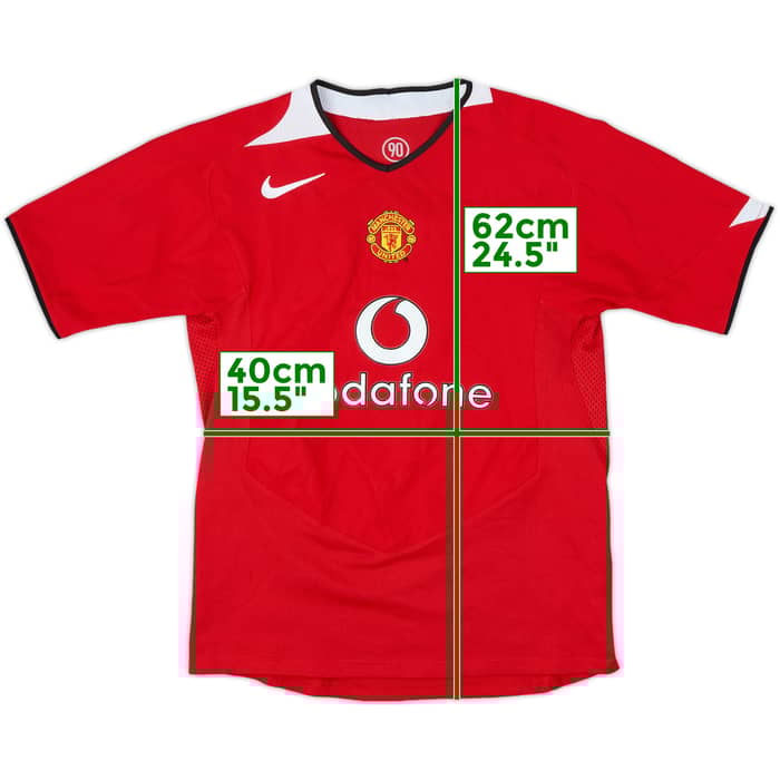 2004-06 Manchester United Home Shirt - 8/10 - (L.Boys)