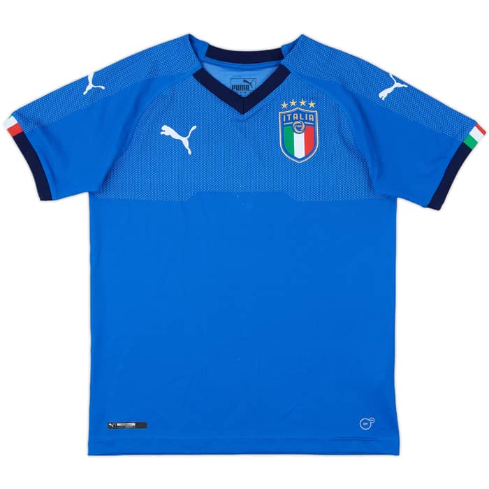 2018-19 Italy Home Shirt - 7/10 - (L.Boys)