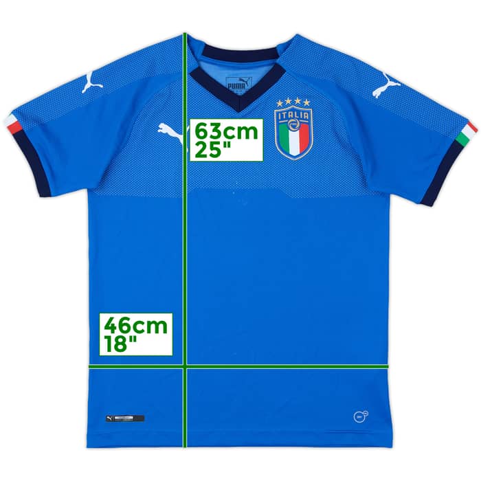 2018-19 Italy Home Shirt - 7/10 - (L.Boys)