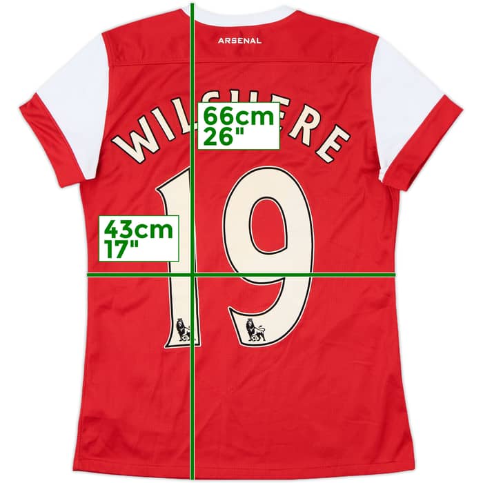 2010-11 Arsenal Home Shirt Wilshere #19 - 7/10 - (Women's S)