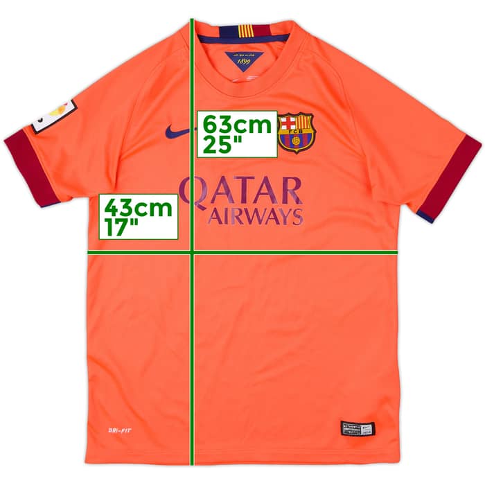 2014-15 Barcelona Away Shirt - 8/10 - (L.Boys)