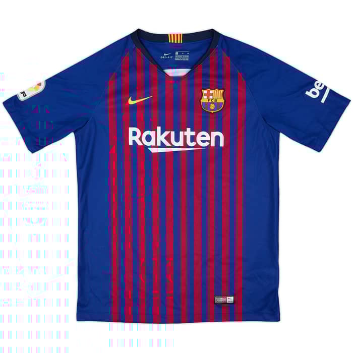 2018-19 Barcelona Home Shirt - 10/10 - (XL.Boys)