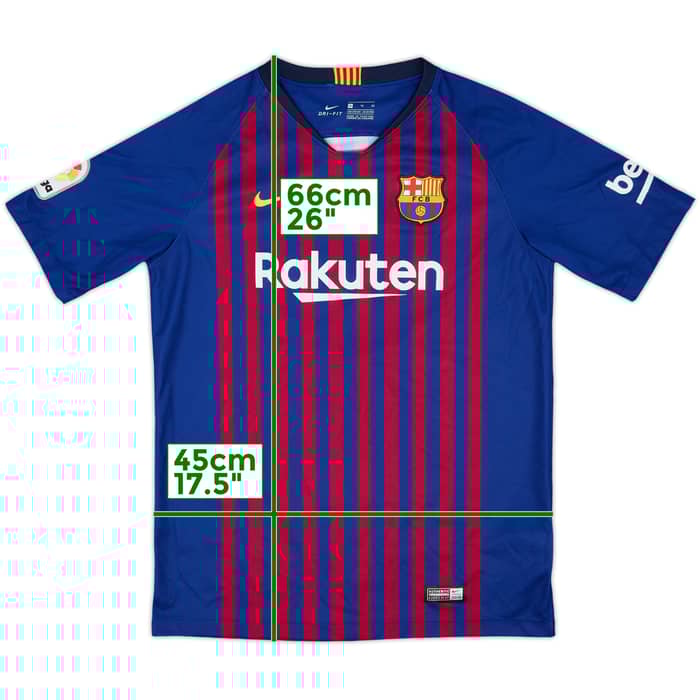 2018-19 Barcelona Home Shirt - 10/10 - (XL.Boys)