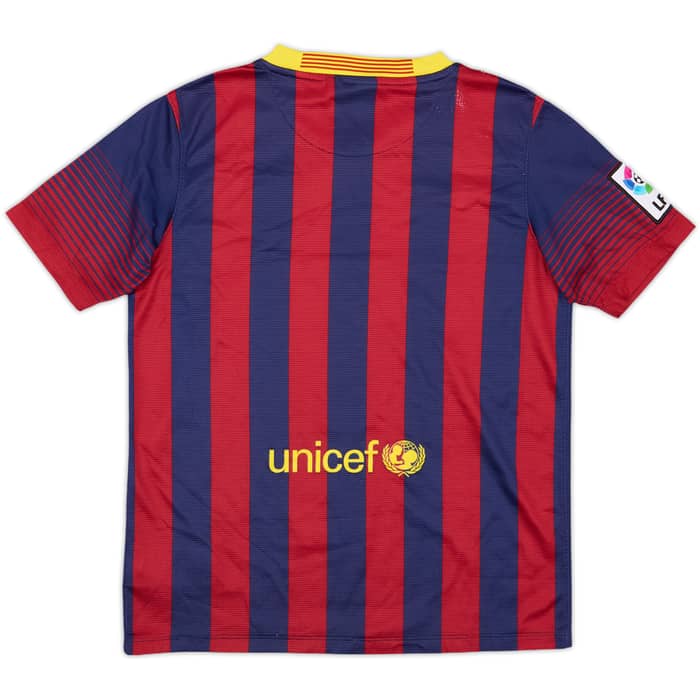 2013-14 Barcelona Home Shirt - 8/10 - (L.Boys)
