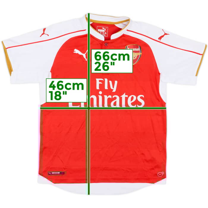 2014-15 Arsenal Home Shirt - 6/10 - (XL.Boys)