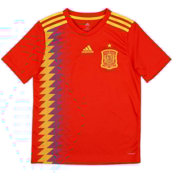 2018-19 Spain Home Shirt - 10/10 - (M.Boys)