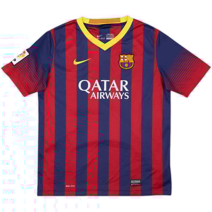 2013-14 Barcelona Home Shirt - 8/10 - (XL.Boys)