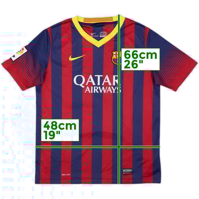 2013-14 Barcelona Home Shirt - 8/10 - (XL.Boys)