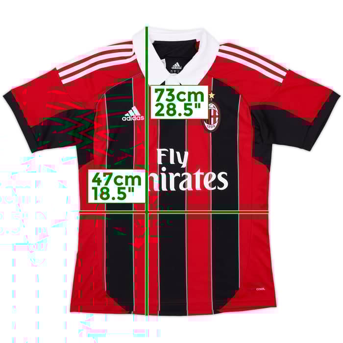 2012-13 AC Milan Home Shirt - 8/10 - (XL.Boys)