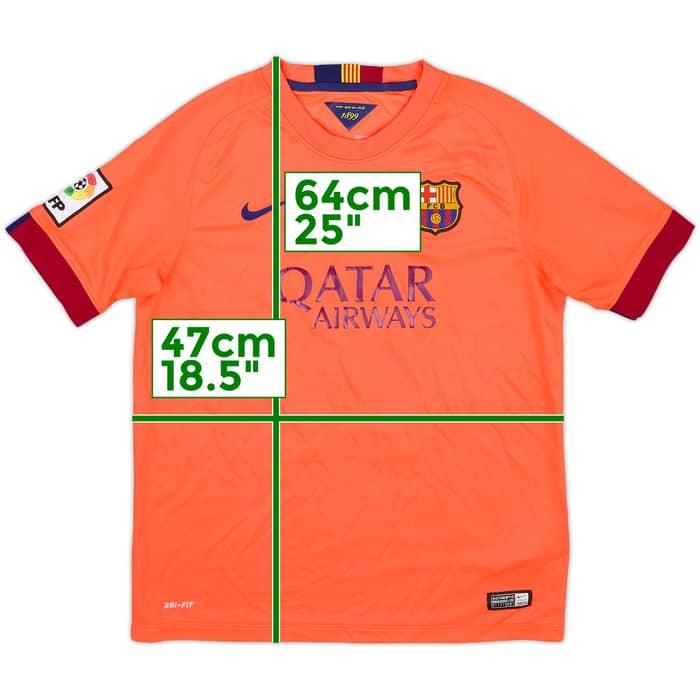 2014-15 Barcelona Away Shirt - 8/10 - (XL.Boys)