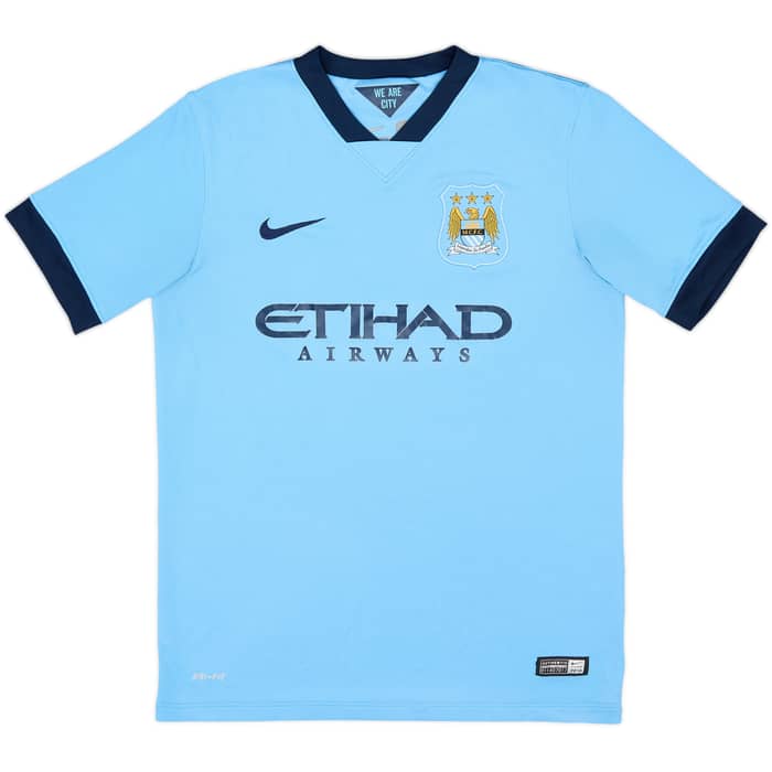 2014-15 Manchester City Home Shirt - 8/10 - (L.Boys)