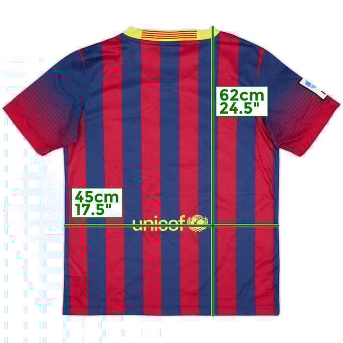2013-14 Barcelona Home Shirt - 7/10 - (L.Boys)