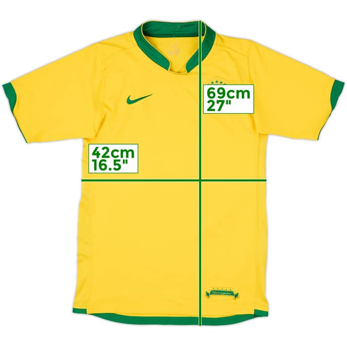 2006-08 Brazil Home Shirt - 7/10 - (XL.Boys)