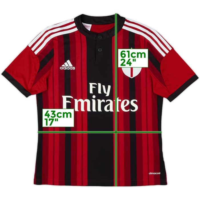 2014-15 AC Milan Home Shirt - 6/10 - (L.Boys)