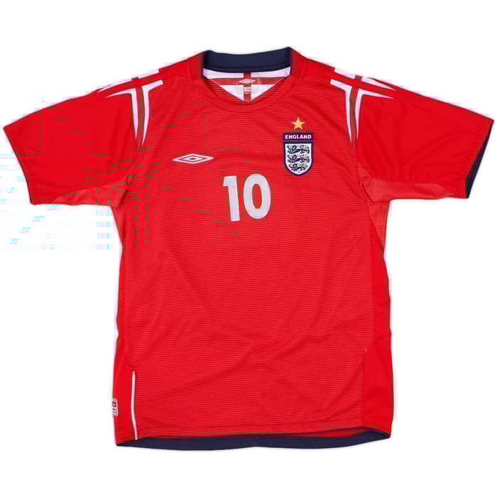 2004-06 England Away Shirt Owen #10 - 7/10 - (L.Boys)
