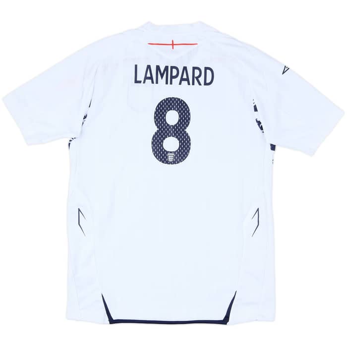2007-09 England Home Shirt Lampard #8 - 8/10 - (XL.Boys)