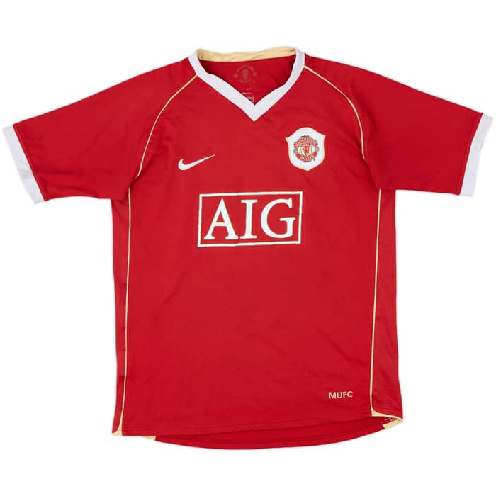 2006-07 Manchester United Home Shirt Rooney #8 - 7/10 - (XL.Boys)