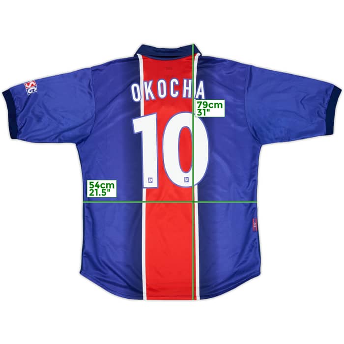 1998-99 Paris Saint-Germain Home Shirt Okocha #10 - 8/10 - (L)
