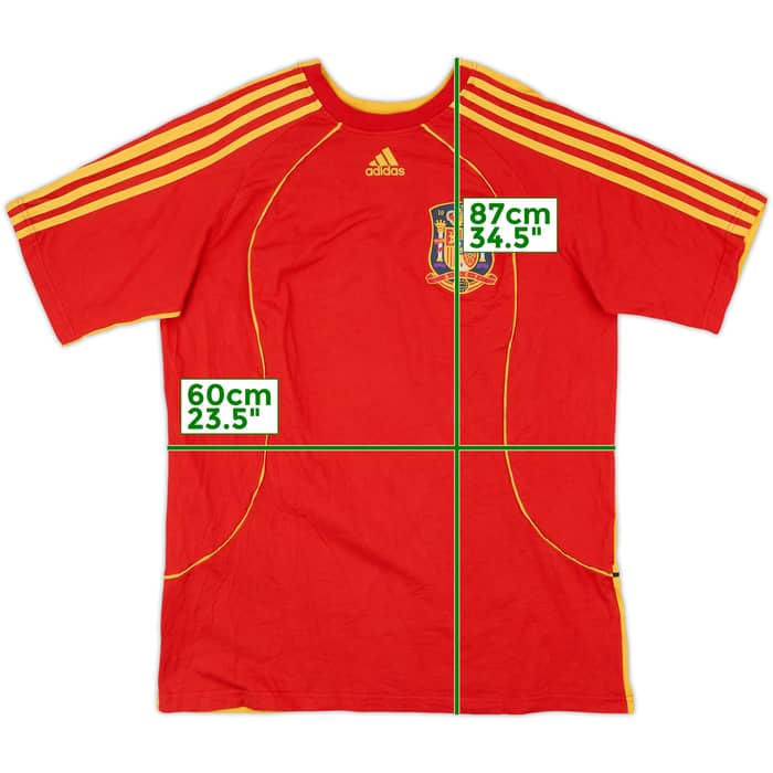 2007-09 Spain adidas Cotton Tee - 9/10 - (XL)