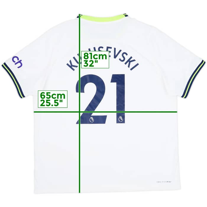 2022-23 Tottenham Authentic Home Shirt Kulusevski #21 - 8/10 - (XXL)