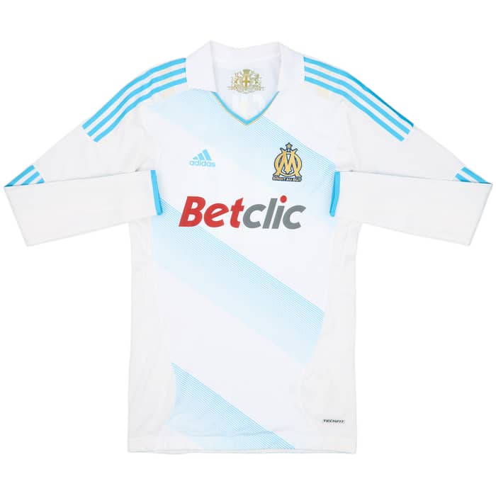 2011-12 Olympique Marseille Player Issue TechFit Home L/S Shirt Gignac #10 - 6/10 - (XL)