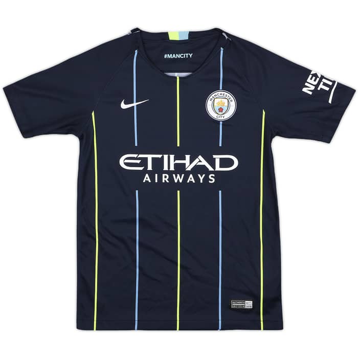 2018-19 Manchester City Away Shirt - 4/10 - (M.Boys)
