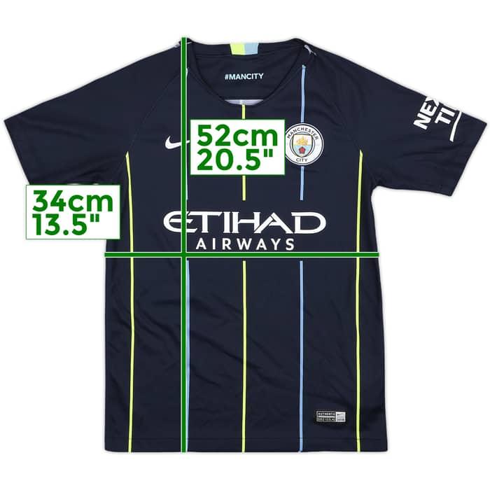 2018-19 Manchester City Away Shirt - 4/10 - (M.Boys)