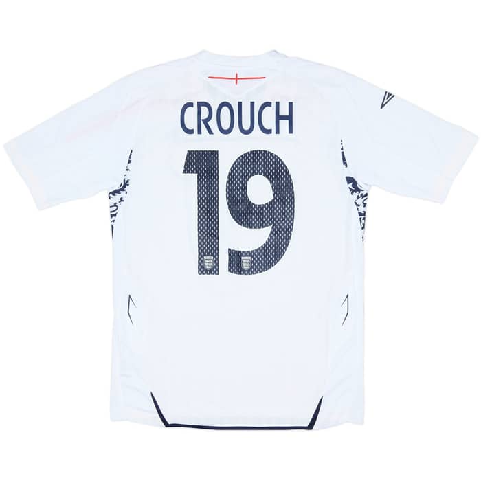 2007-09 England Home Shirt Crouch #19 (M)