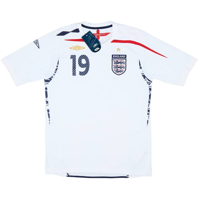 2007-09 England Home Shirt Crouch #19 (M)
