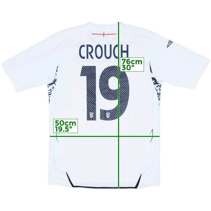 2007-09 England Home Shirt Crouch #19 (M)