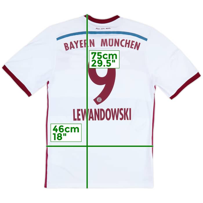 2014-15 Bayern Munich Away Shirt Lewandowski #9 - 6/10 - (M)