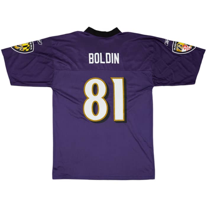 2010-11 Baltimore Ravens Boldin #81 Reebok Replica Home Jersey - 9/10 - (L)