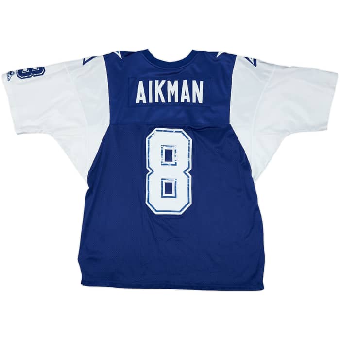 1995 Dallas Cowboys Aikman #8 Apex One Authentic Away Jersey - 6/10 - (XL)