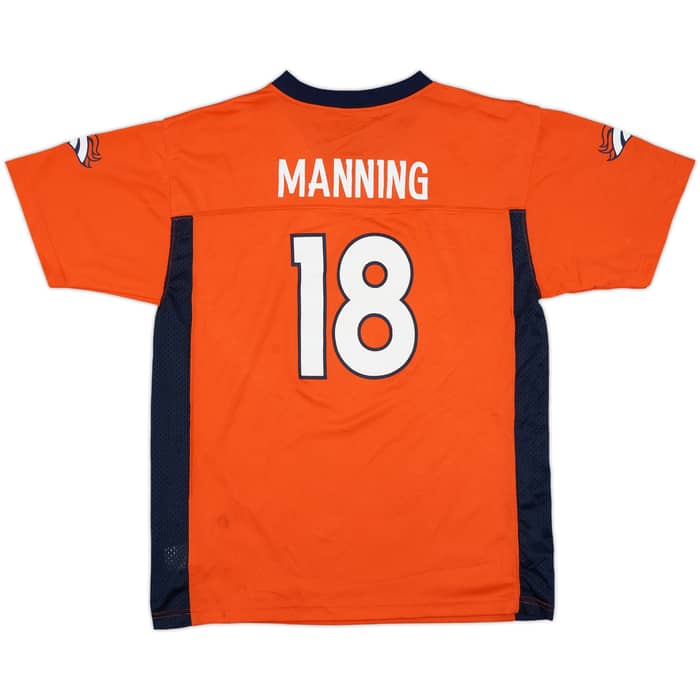2013-15 Denver Broncos Manning #18 NFL Replica Home Jersey - 7/10 - (XL.Boys)